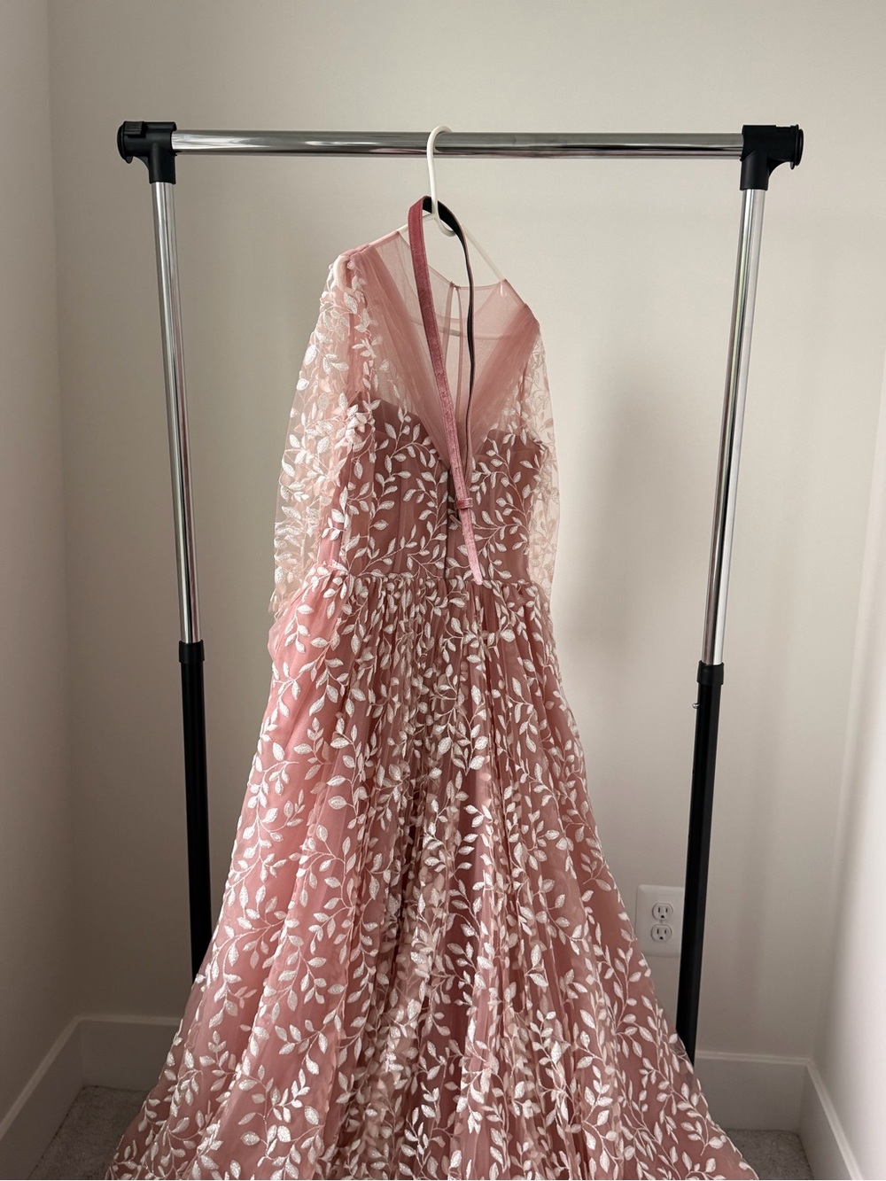 Teuta Matoshi Blush Pink Floral Maxi Gown - Picture 5 of 13